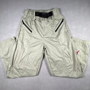 Perry NRG Sage Green Belted Track Pants Pink Lightning Bolt Graphic Small